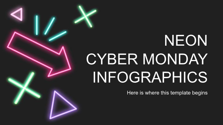 Đồ họa thông tin Neon Cyber Monday