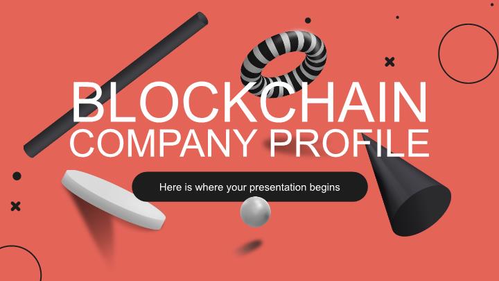 Powerpoint templates hồ sơ công ty Blockchain simple and delicate
