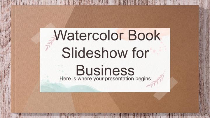 Powerpoint templates trình chiếu sách màu nước cho doanh nghiệp best, free